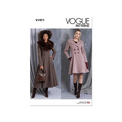 Vogue Sewing Pattern V1971 - Coat - Elegant Women's Coat with Lapel Collar - Image 1 of 4