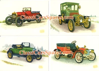N.4 Cartoline Postali Auto Classiche Itala - De Dion Bouton - Brixia Zust Morris - Immagine 1 di 2