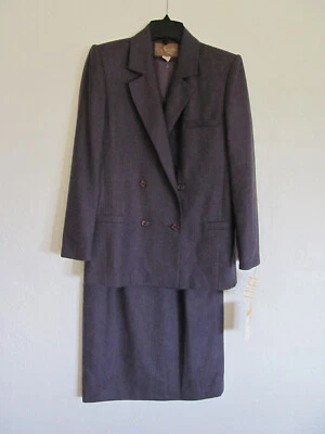 Ropa Saville Jones - Traje de 2 piezas - Chaqueta y falda - 100 % lana - Púrpura - Talla 4 - Nuevo con etiquetas Foto 1 de 4