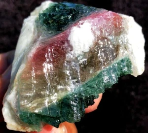 89,1g Natürliche Wassermelone Farbe Turmalin Kristall Eis Transparent Specime ie1538 - Bild 1 von 15