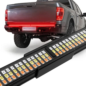 MICTUNING 60" Tailgate Light Bar 3 Rows Light LED Strip For Truck Car Trailer RV - Picture 1 of 24