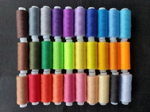 Sewing Thread 30 Colors Sewing Industrial Machine and Hand Stitching 250 Yards E - Picture 1 of 5