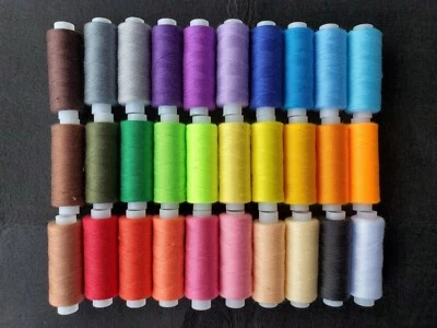Sewing Thread 30 Colors Sewing Industrial Machine and Hand Stitching 250 Yards E - Image 1 of 4