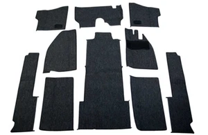 1969-1972 RHD VW Bug Sedan Carpet Kit 10pc (W/ Footrest), Black - Picture 1 of 2