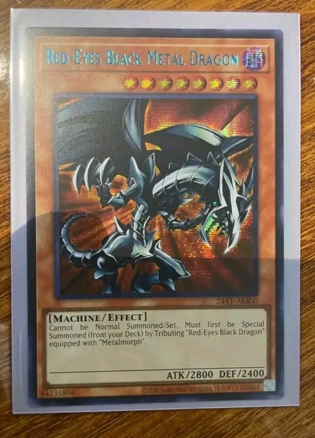 Yugioh Asian English Red Eyes Black Metal Dragon 24AT-AE400 Blue Secret Rare - Image 1 of 1