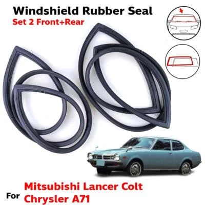 Windshield Rubber Seal Front Rear Fits Mitsubishi Lancer Dodge Colt 1400 A71 SED - Image 1 of 4