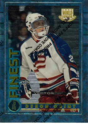 1994-95 Topps Finest World Junior Hockey Deron Quint Defense Card #116 - Image 1 of 4