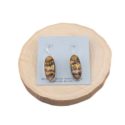 Pendientes Navajo Genuinos Hechos a Mano Joyería Nativa Americana Estilo Suroeste *** Foto 1 de 4