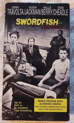 Swordfish VHS - John Travolta, Hugh Jackman, Halle Barry, Don Cheadle Foto 1 de 4