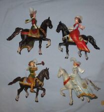 Horse Figurine Vintage Wood puppet marionette Lot of 4 Hartley Renaissance fair
