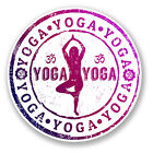 2 x Yoga Sticker Car Bike iPad Laptop OM Meditation Gift Fun Club Girls  #4193