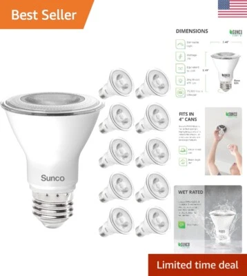 Durable LED Bulbs 6000K Daylight 470 LM E26 Waterproof Flood Light 10 Pack - Image 1 of 4