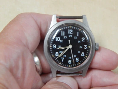 Reloj militar estadounidense GG-W-113 edición guerra Vietnam (Benrus Mar 1973) con función Hack Foto 1 de 3