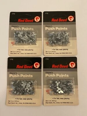 U.S.A. - (4 PKS) RED DEVIL #1710 GLAZING PUSH POINTS - NEW - FREE SHIPPING - Image 1 of 3