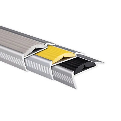 CASA PURA Aluminium Profil de Bord Escalier Antidérapant avec Un Gummi-Einlage Power Grip