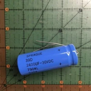 2400uF 30 V Condensatore assiale Sprague 39D248G030JP6 sostituzione 25 V Apple 1 resina epossidica 2 pz - Foto 1 di 3