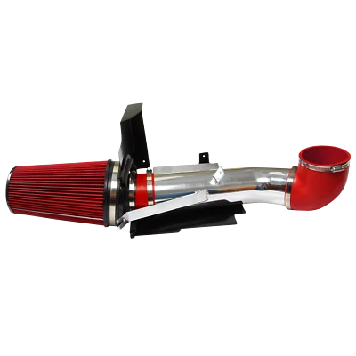 Kit de admisión de aire frío Fit 99-07 Chevy GMC V8 4,8 L/5,3 L/6,0 L 4" + protector térmico rojo Foto 1 de 4