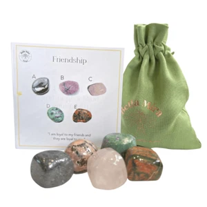 Haematite Rhodonite Quartz Friendship Crystals Gift Pack Loyal Trust Unakite - Picture 1 of 3