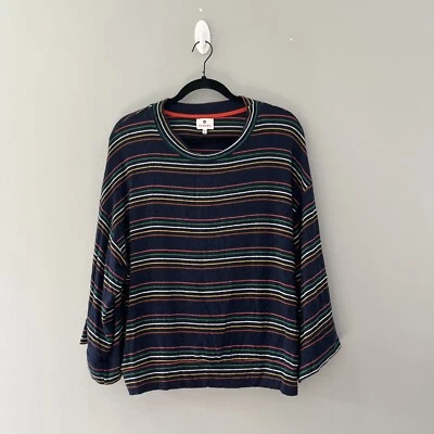 Suéter de malha listrado Sundry manga larga pulôver tamanho médio - Imagem 1 de 4