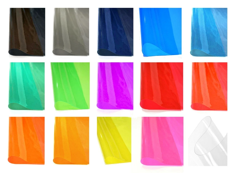 Colored Tinted 10-Gauge Vinyl -15 Colors to Choose From- PVC Plastic Fabric 54" - Image 1 of 1