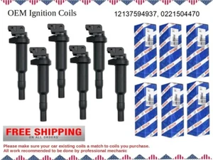 New Set/6 ignition coils for BMW Mini Rolls Royce I4 V6 V8 V12 /OEM #0221504470 - Picture 1 of 4