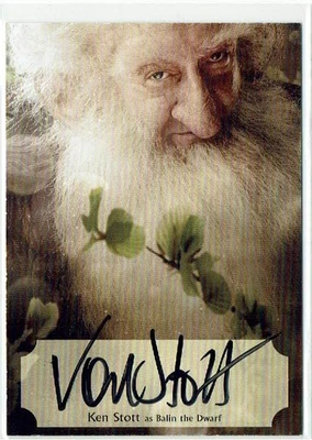 The Hobbit The Desolation of Smaug Autograph Auto KS-p Ken Stott as Balin #12/75 - Image 1 of 4