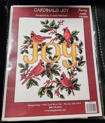 Imaginating Kit Punto de Cruz Contado CARDINALS JOY Paquete Nuevo-Abierto Navidad  Foto 1 de 4