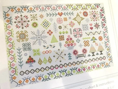 RIVERDRIFT HOUSE Counted Cross Stitch Kit PARADISE MOTIF Sampler 14ct Aida Riverdrift