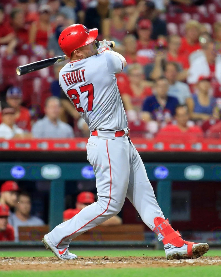 8x10 Photo MIKE TROUT Los Angeles Anaheim Angels MVP - Image 1 of 1