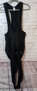 Louis Garneau Men's Medium Black Thermal Padded Cycling Bib Tights Zip Ankle  - Picture 1 of 19