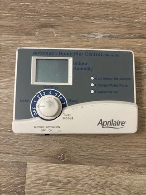 Aprilaire 60 Automatic Digital Humidifier Humidistat Gray White - Image 1 of 2