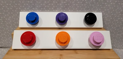 2019 乐高耳钉壁挂架 3 Knob 挂钩红色橙色粉红色蓝色紫色套装 13 — 第 1/4 张图片