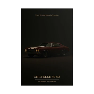 Плакат Chevrolet SS — классический настенный художественный принт Chevy Muscle Car, ретро декор - Изображение 1 из 4