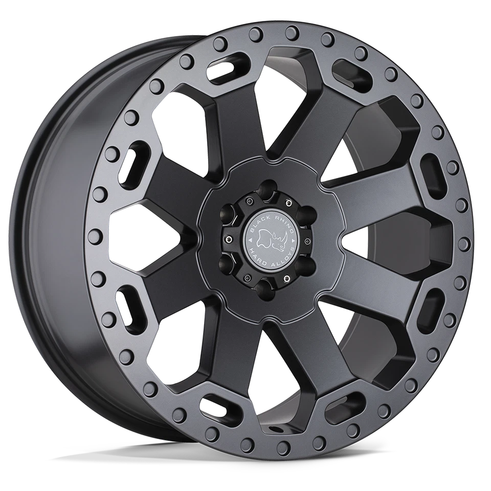 18x8 Black Rhino WARLORD MATTE GUNMETAL Wheel 6x5.5 (35mm) - Image 1 of 4