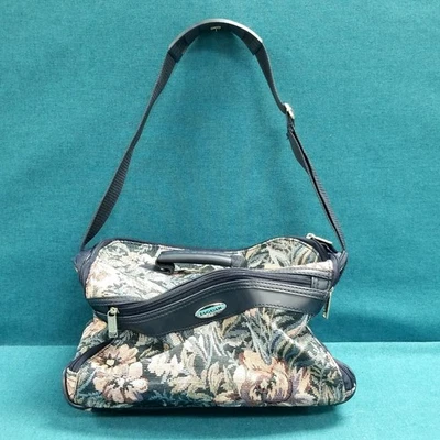 VTG Jaguar Floral Tapestry Toiletry Travel Train Bag Luggage  - Image 1 of 4