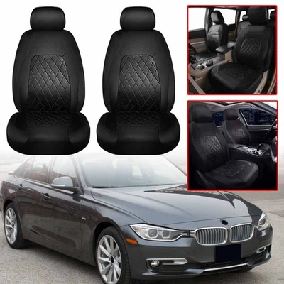 2PCS Leather Front Seat Cover Protector LH & RH For BMW 325i 335i 320i 328i AT Foto 1 de 4