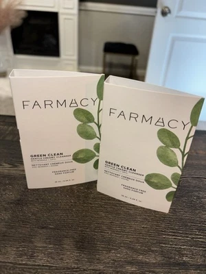2 limpiadores espumosos batidos FARMACY Green Clean 0,34 OZ/10 ml cada uno - tamaño de viaje Foto 1 de 2