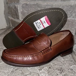 Neuwertige Farbe Haan Grand.OS Wide-Fit Cognac Leder Halbschuhe Schuhe 9 W Herren C22771 - Bild 1 von 9
