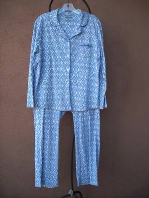 CROFT & BARROW ~ Pijama manga larga para mujer ~ Juego de 2 piezas ~ Talla L Foto 1 de 4