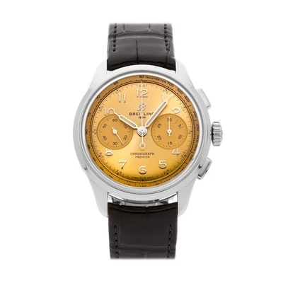 Breitling Premier B09 Chronograph Steel Manual Champagne Strap AB0930F51H1P1 - Image 1 of 4