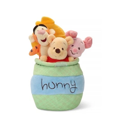 DISNEY Pooh HUNNY Pot Playset with POOH TIGGER & PIGLET Sensory Plush by GUND - image 1 of 3
