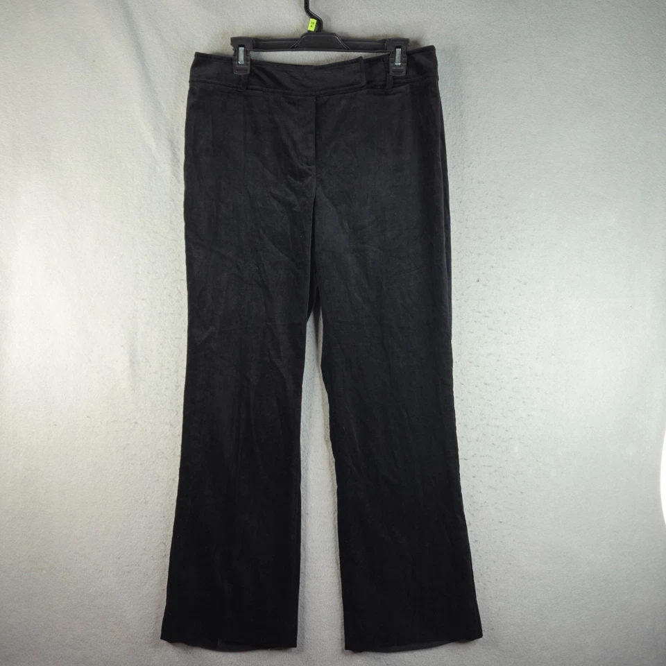 Calça Ann Taylor LOFT Veludo Feminina 10 Preta Bootcut Ann Fit Festa Elástica - Imagem 1 de 4