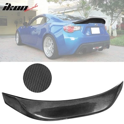 Fits 13-20 Scion FRS GT86 Subaru BRZ L Style Trunk Spoiler Carbon Fiber Print - Image 1 of 4