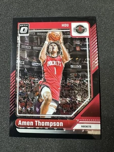2024-25 Donruss Optic Amen Thompson Black FOTL /3 Houston Rockets #169 - Picture 1 of 2