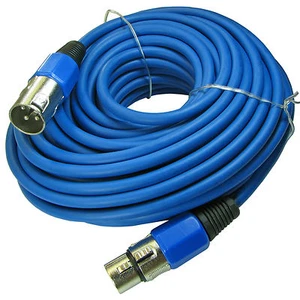 100 ft foot BLUE 3pin XLR Premium Male to Female mic microphone cable extension - Picture 1 of 2