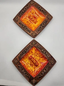 Juego de 2 Ceniceros Vintage Par Treasure Craft Hechos en EE. UU. Groovy MCM Mod Años 60  - Imagen 1 de 13