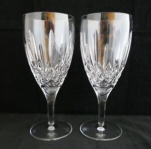 Set of 2 WATERFORD CRYSTAL Iced Tea Lismore Nouveau  Goblet Glass 8 1/8"