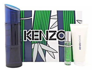 KENZO HOMME INTENSE 3 PCS GIFT SET: EDT 110ML - SPRAY 10ML - SHOWER GEL 75ML NEW - Picture 1 of 6