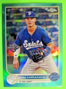 2022 Topps Chrome Pro Debut Refractor 59/75 - Jose Miranda - Twins! - Picture 1 of 2
