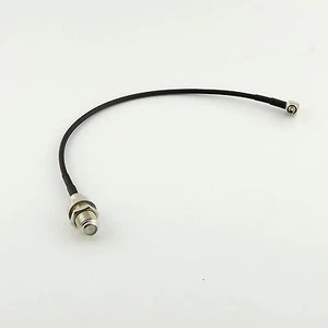 8 in CRC9 Male Right Angle to F Female Nut Bulkhead Pigtail RG174 Cable 3G Modem - Picture 1 of 5